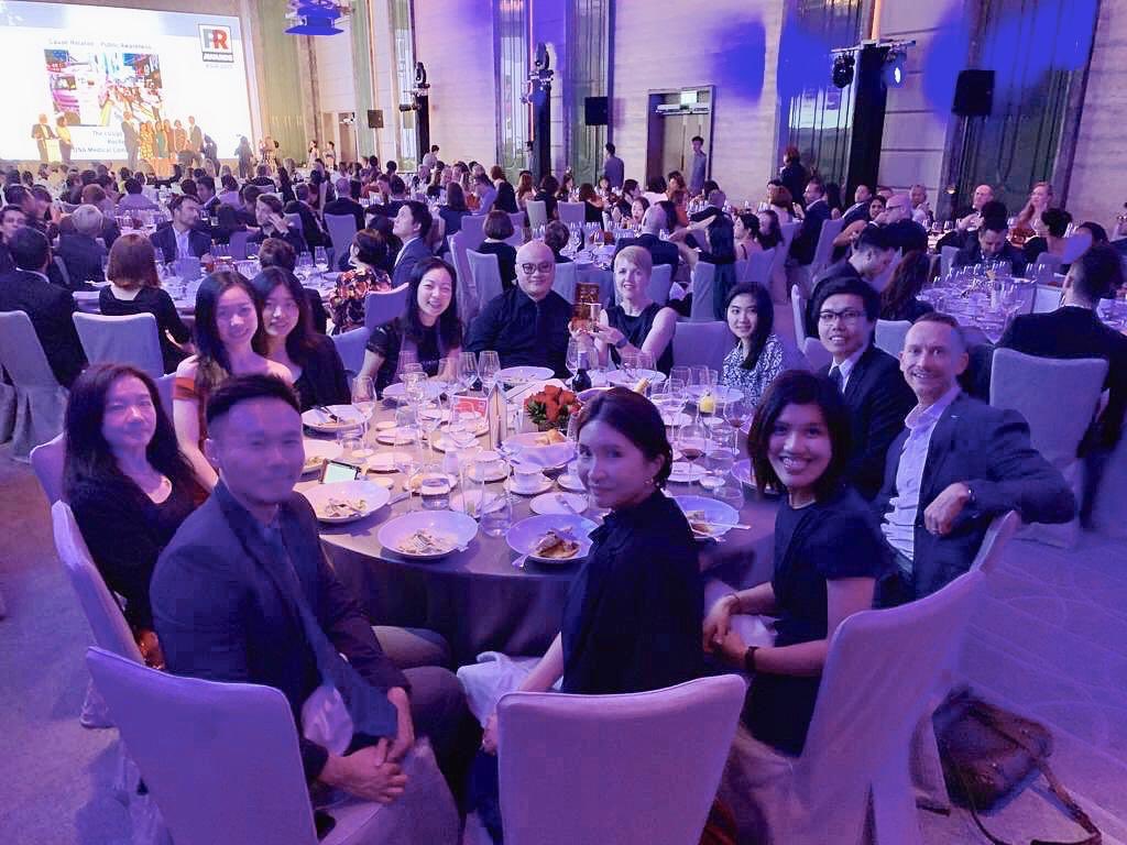 FleishmanHillard and BlueCurrent colleagues at the 2019 PR Asia Awards.