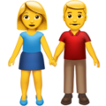 Woman and Man Holding Hands on Apple iOS 12.2