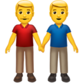 Men Holding Hands on Apple iOS 12.2