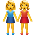 Women Holding Hands on Apple iOS 12.2