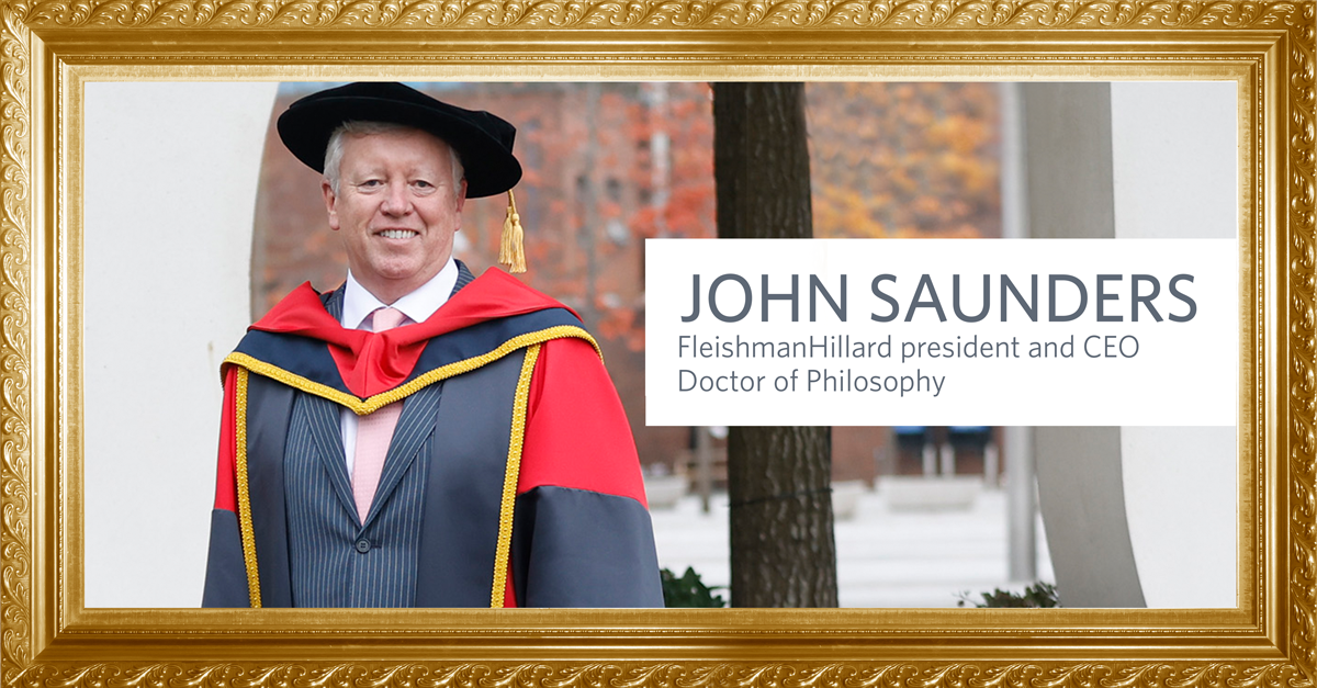 FleishmanHillard CEO John Saunders Awarded the Degree of Doctor of ...